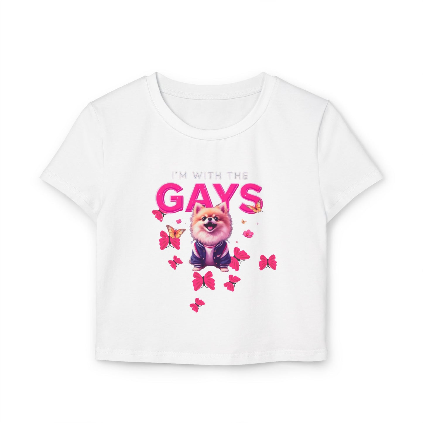 Women's Baby Tee - I'm With The Gays, Fun & Cute LGBTQ+ T-Shirt