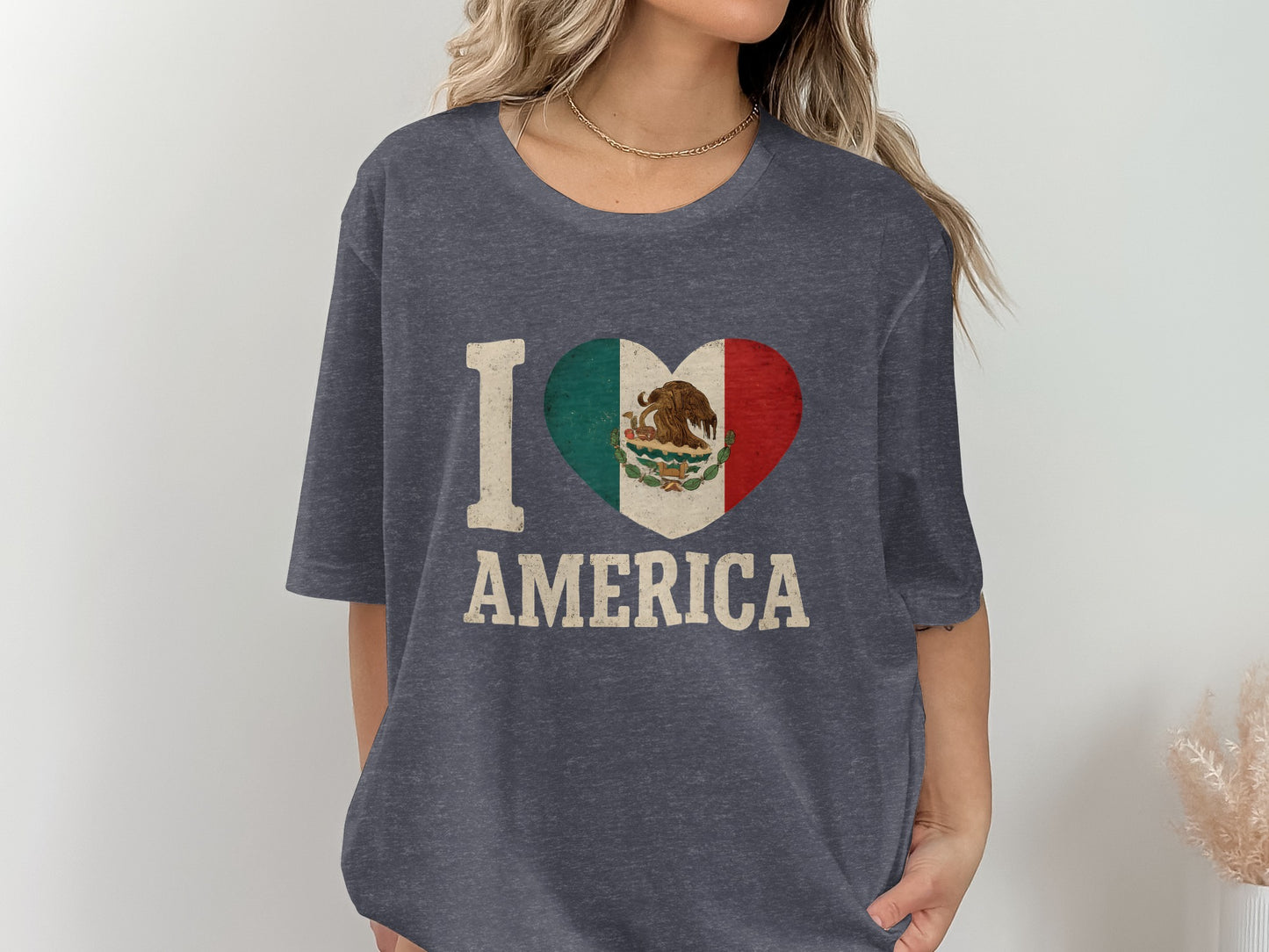 I Love America Heart Graphic Short Sleeve Shirt product type