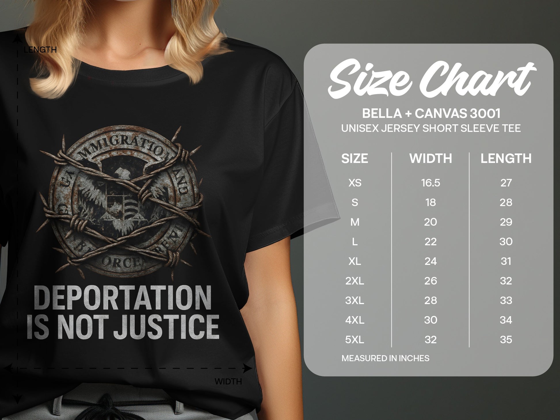Deportation Is Not Justice Graphic Tee product