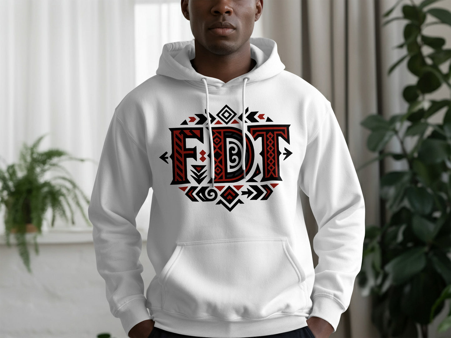 Unique Geometric Expansive Print Hoodie product