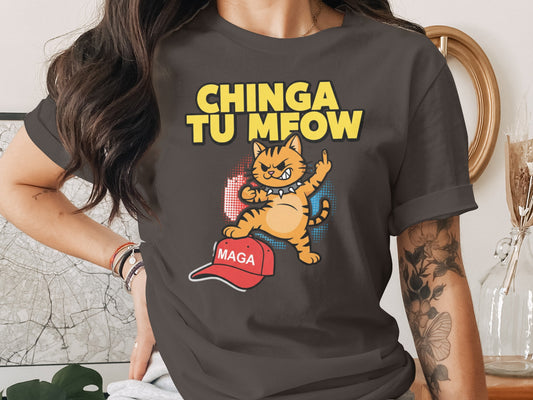CHINGA TU MFOW Middle Finger Angry Cat MAGA Hat product type