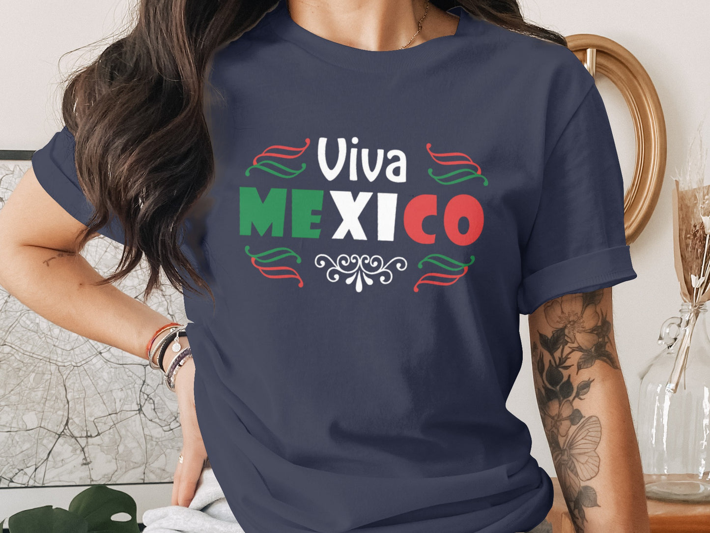 Viva Mexico Graphic Tee with Festive Design product type