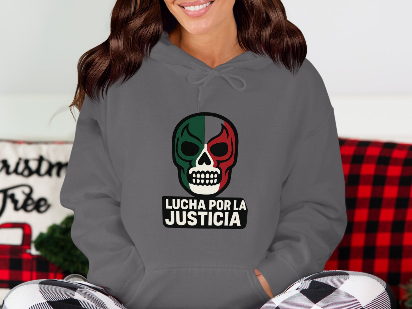 Lucha Por La Justicia Skull Hoodie Product