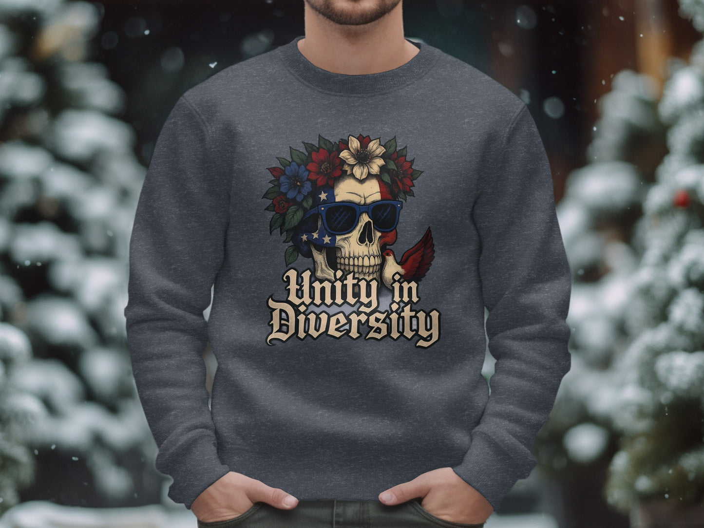 Unity in Diversity Skull Winter Sweatshirt product type