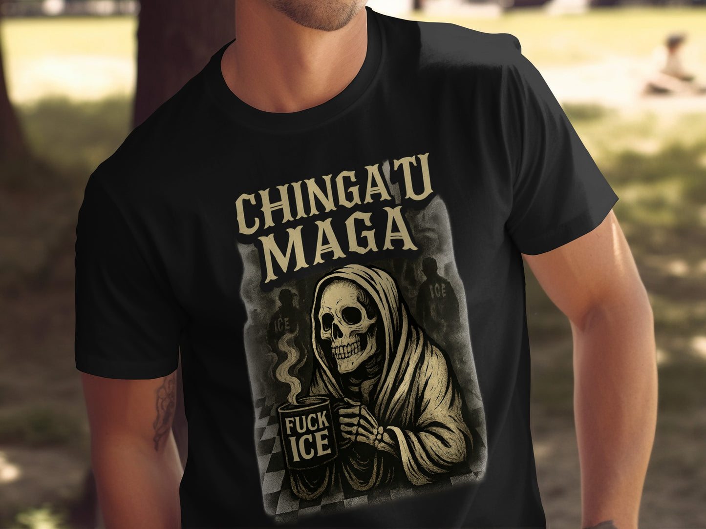 Chinga Tu Maga Fuck Ice Halloween Anti Trump T-Shirts