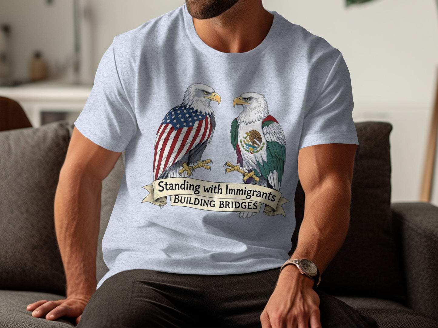 Standing with Immigrants Building Bridges T-shirt product