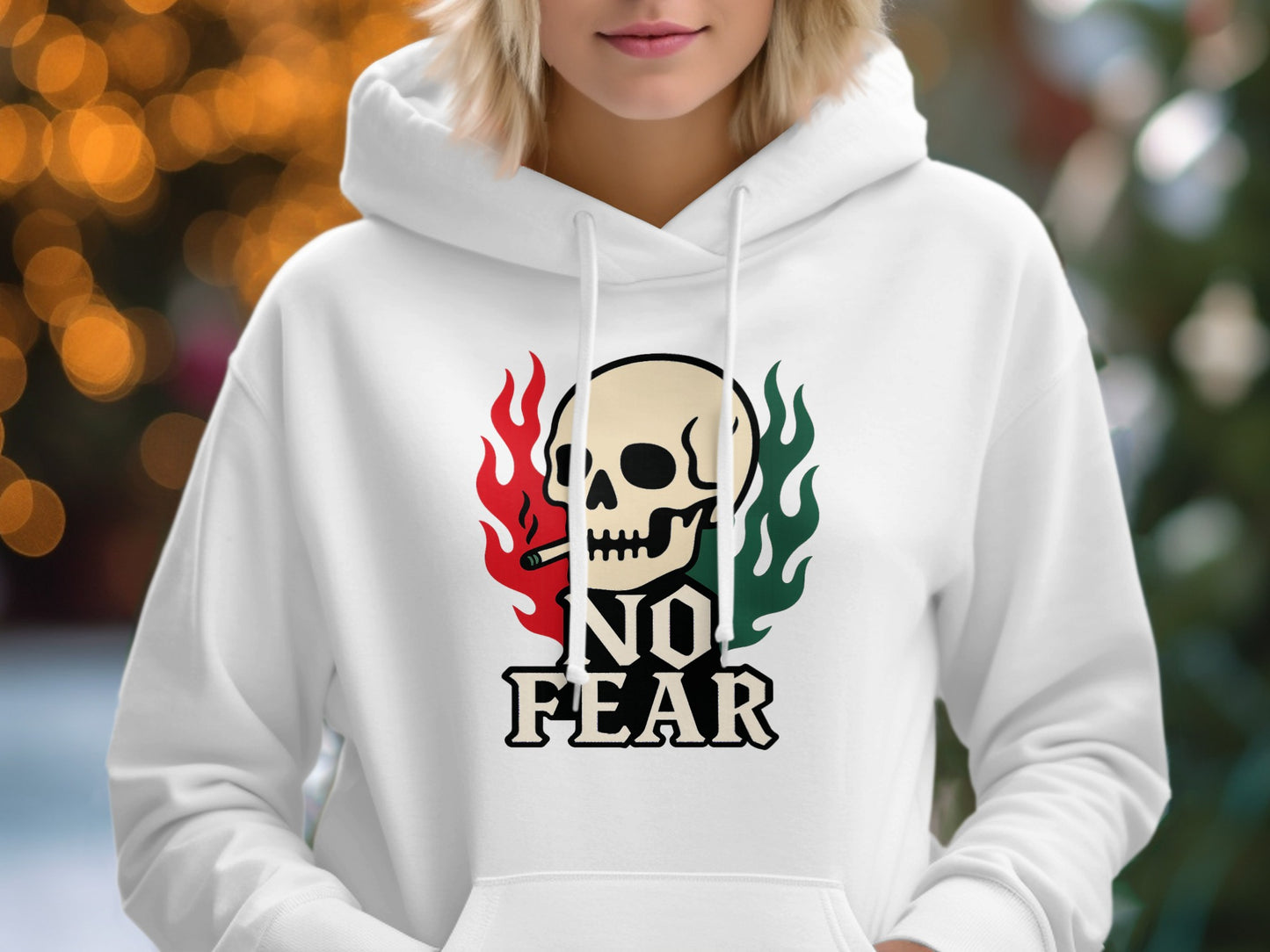 No Fear Skull with Flames Graphic Hoodie product