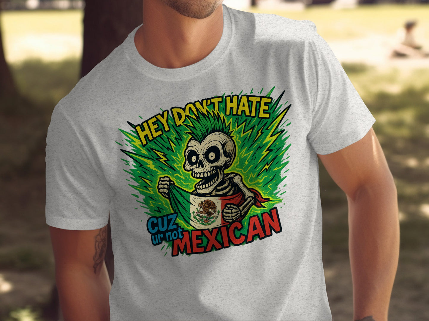 Hey Don't Hate Skeleton Graphic Tee shirt product type