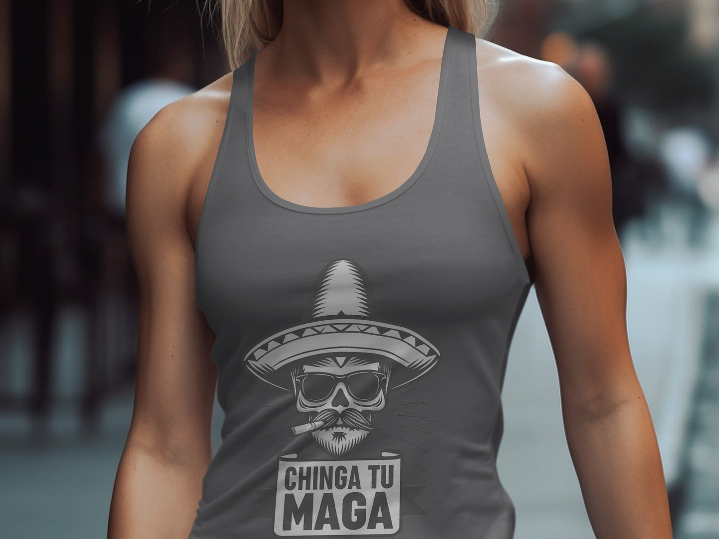 Chinga Tu MAGA Funny Sarcastic Women's Tank Top product