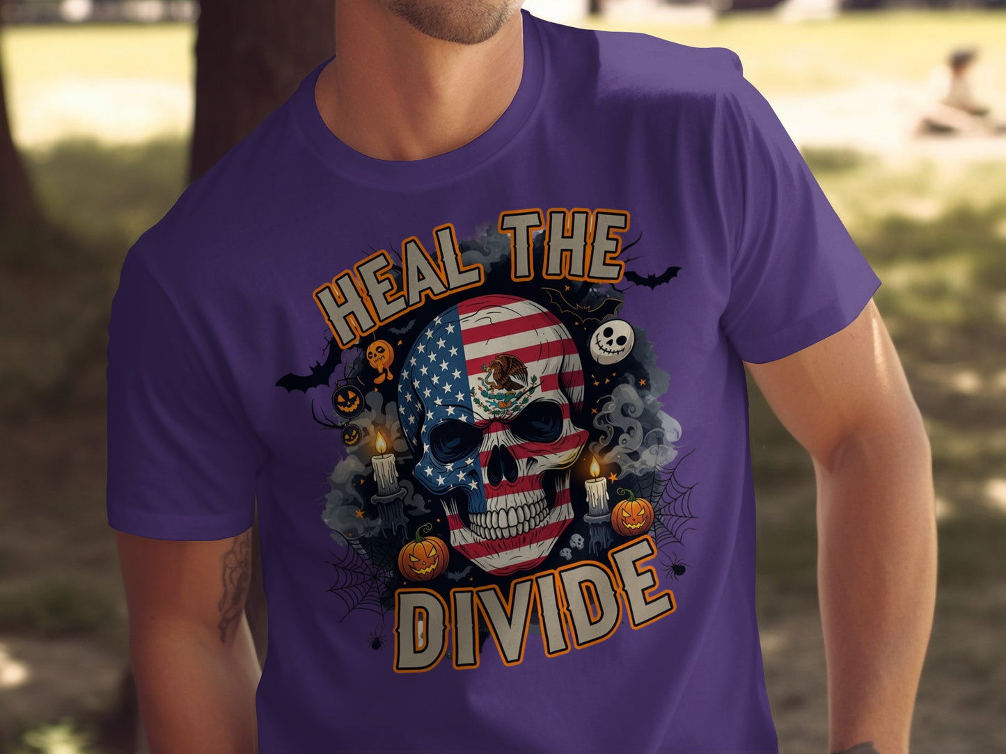 Heal The Divide Halloween Skull T-Shirt product