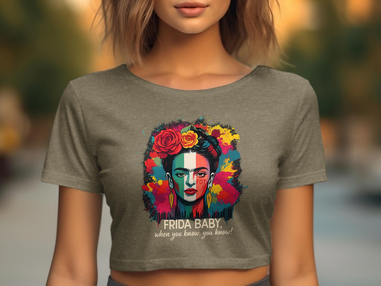 Frida Baby Art Graphic Women's Crop Top product