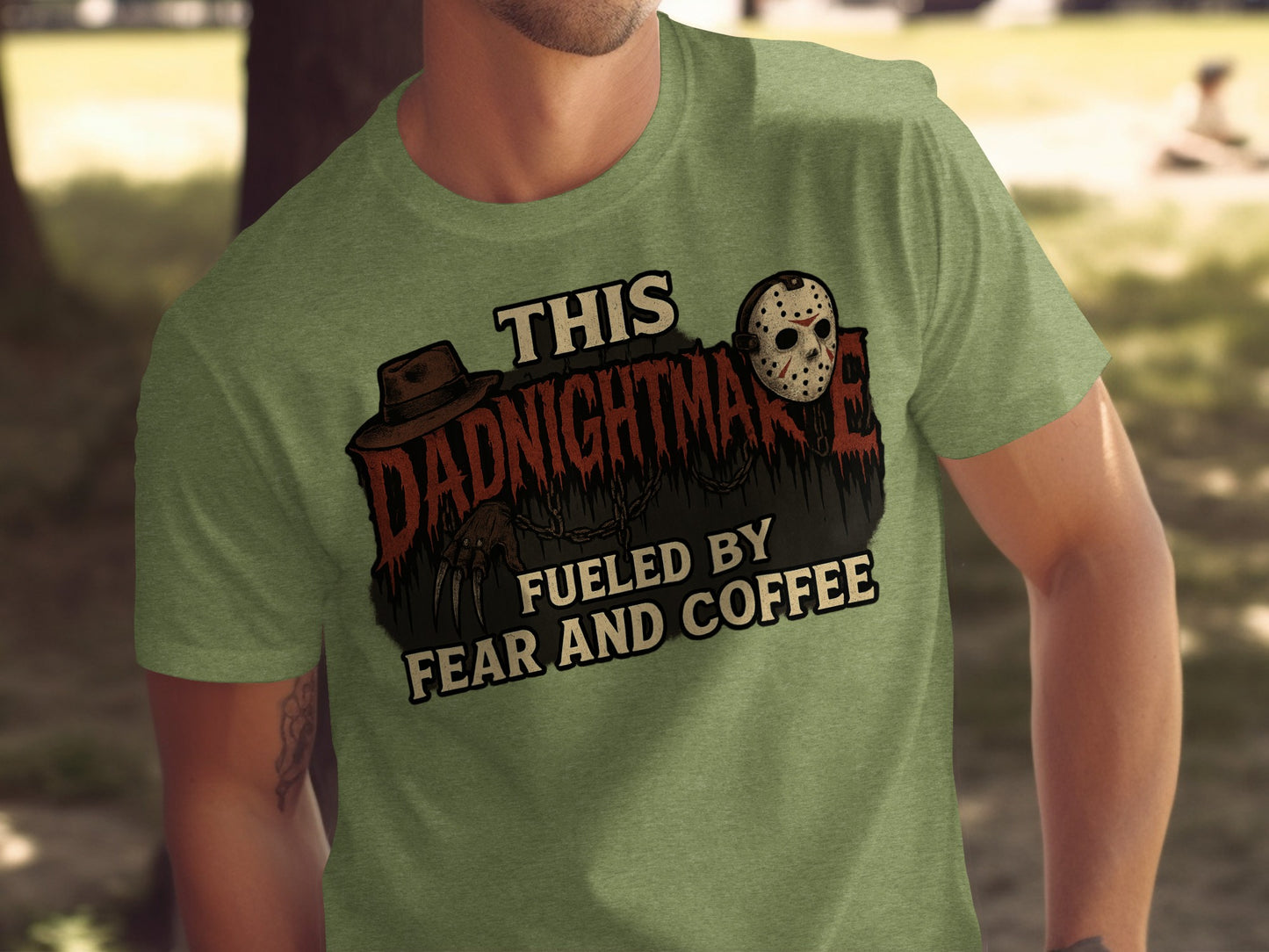 This Dadnightmare Fueled by Fear and Coffee T-shirt product