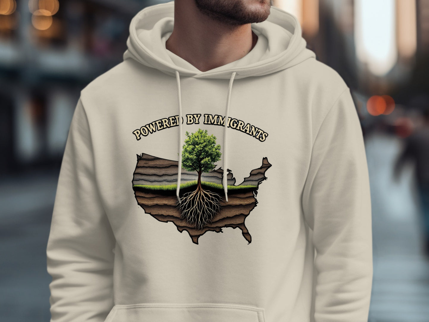Powered by Immigrants Graphic Hoodie Product