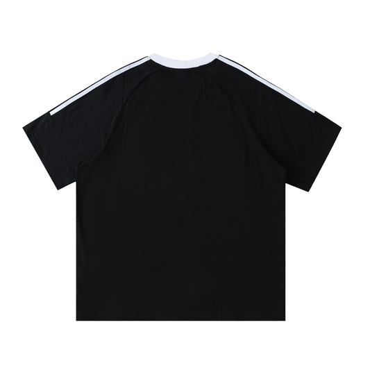 Chinga Tu Maga Contrast Tape Crewneck Cotton T-Shirt