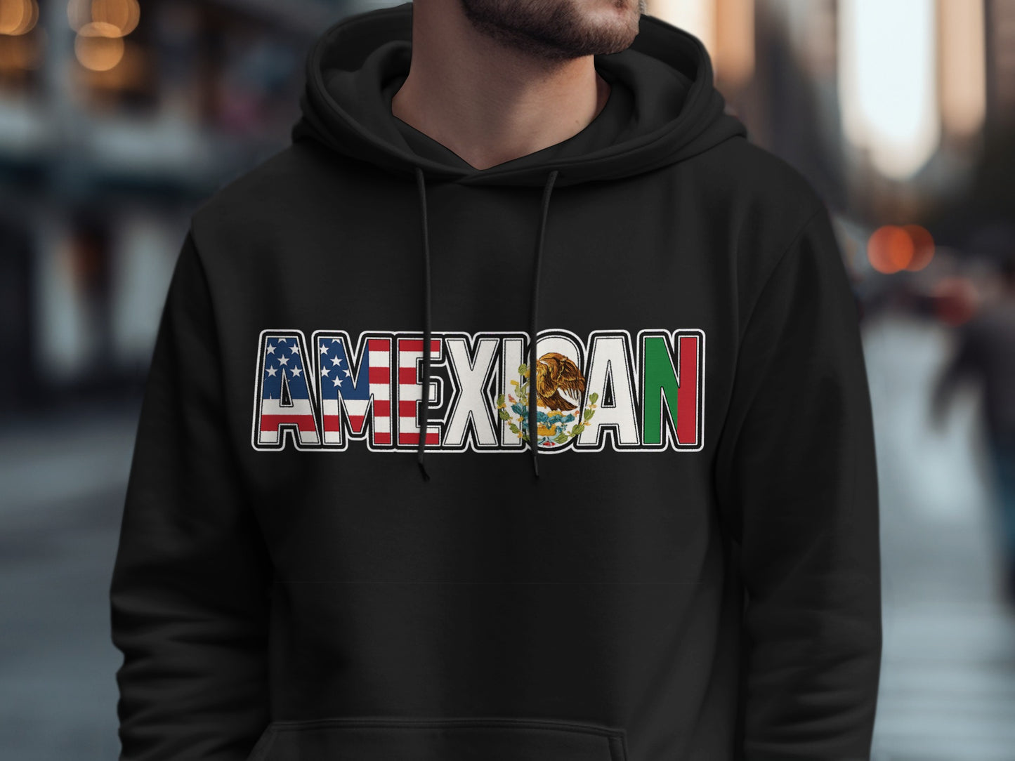 AMEXICAN Flag Letters Design Hoodie product