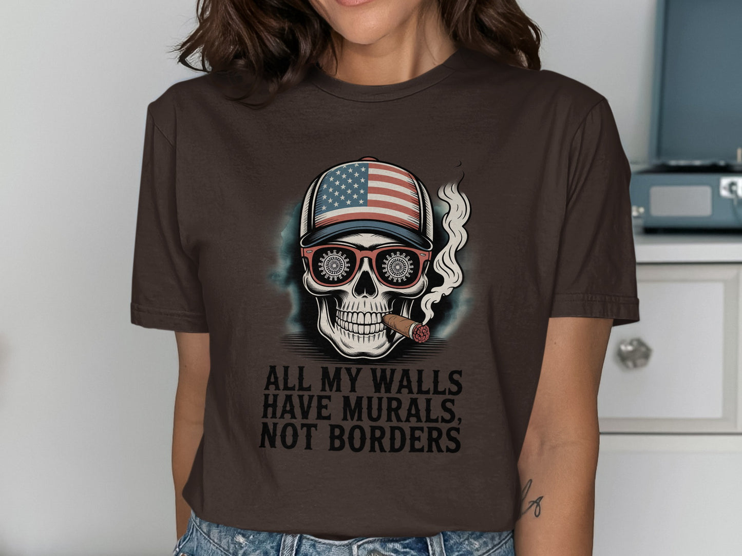 All My Walls Have Murals Not Borders Skull product type