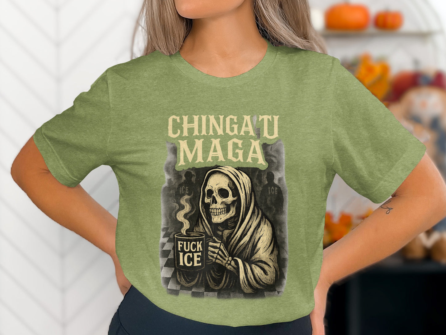 Chinga Tu Maga Fuck Ice Halloween Anti Trump T-Shirts