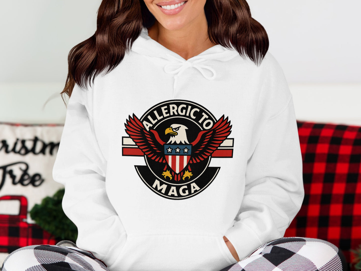 Allergic To MAGA Eagle Hoodie product type
