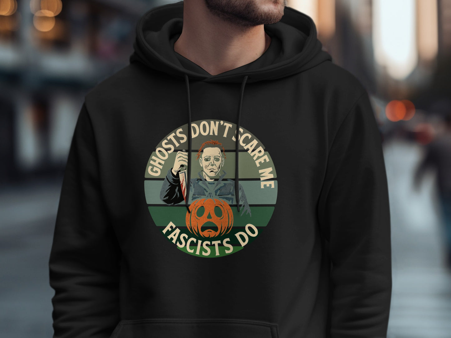 Ghosts Don't Care Me Fascists Do Hoodie Product