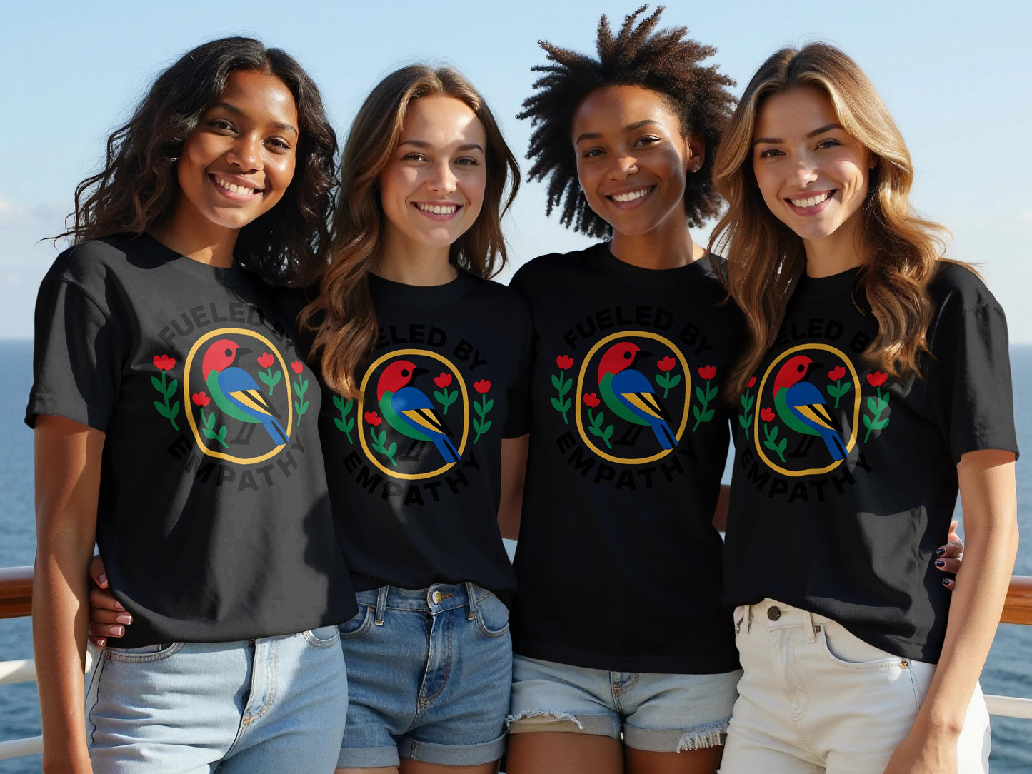 Fueled by Empathy Colorful Parrot Graphic Tee product