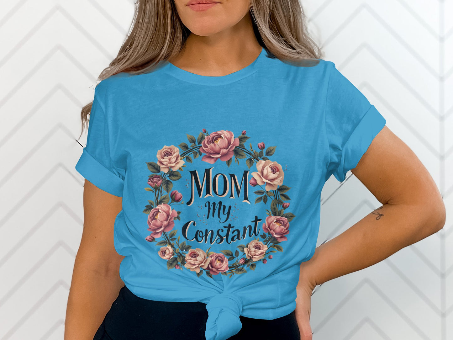 Mom My Constant Floral Design T-Shirt product