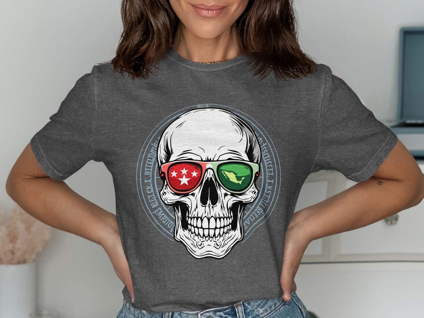 Stylish Skull Graphic Print Tee Shirt product