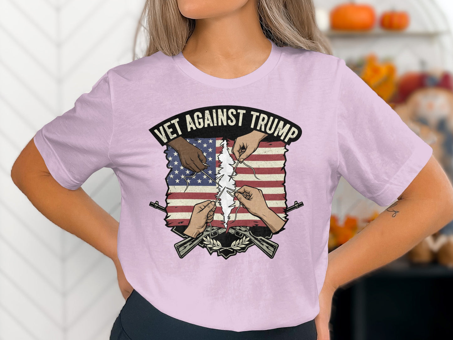 Vet Against Trump Graphic Statement T-shirt product type