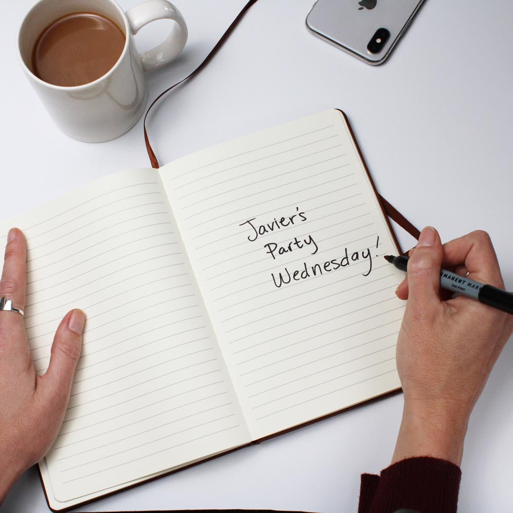 Bilingual Dogs Club Journal Gift Unique Graphic Vegan Leather Journal - Personalized Gift