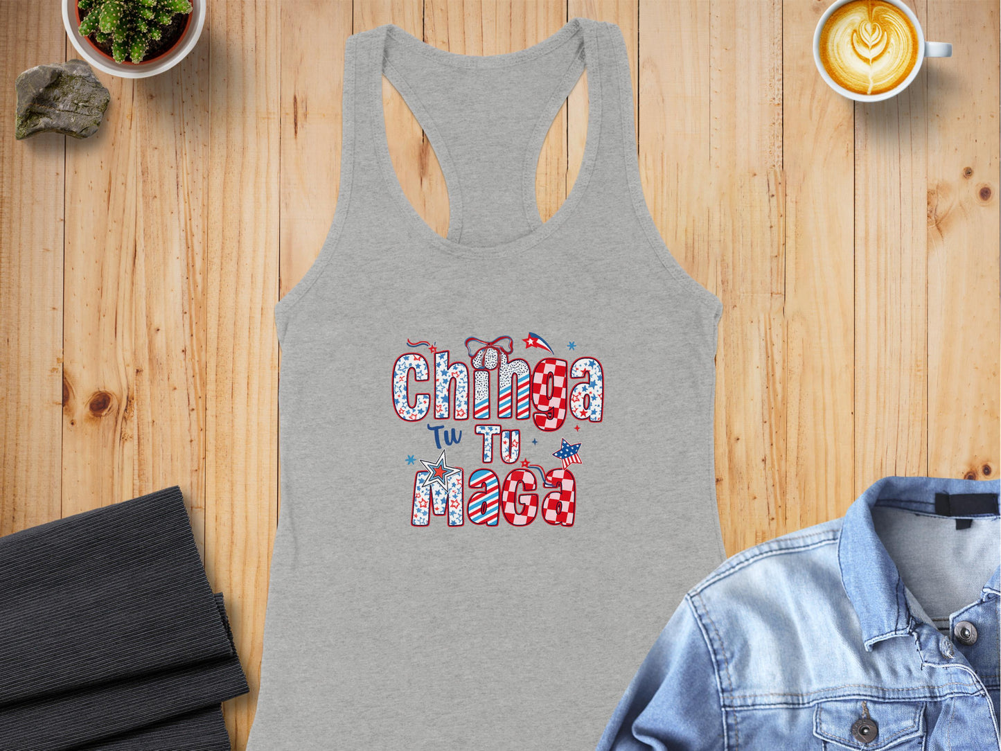 Chinga Tu Maga Graphic Statement Tank Top product