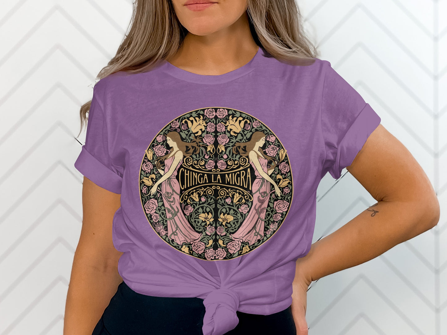 Chinga La Migra Graphic Design Top Fashion Apparel