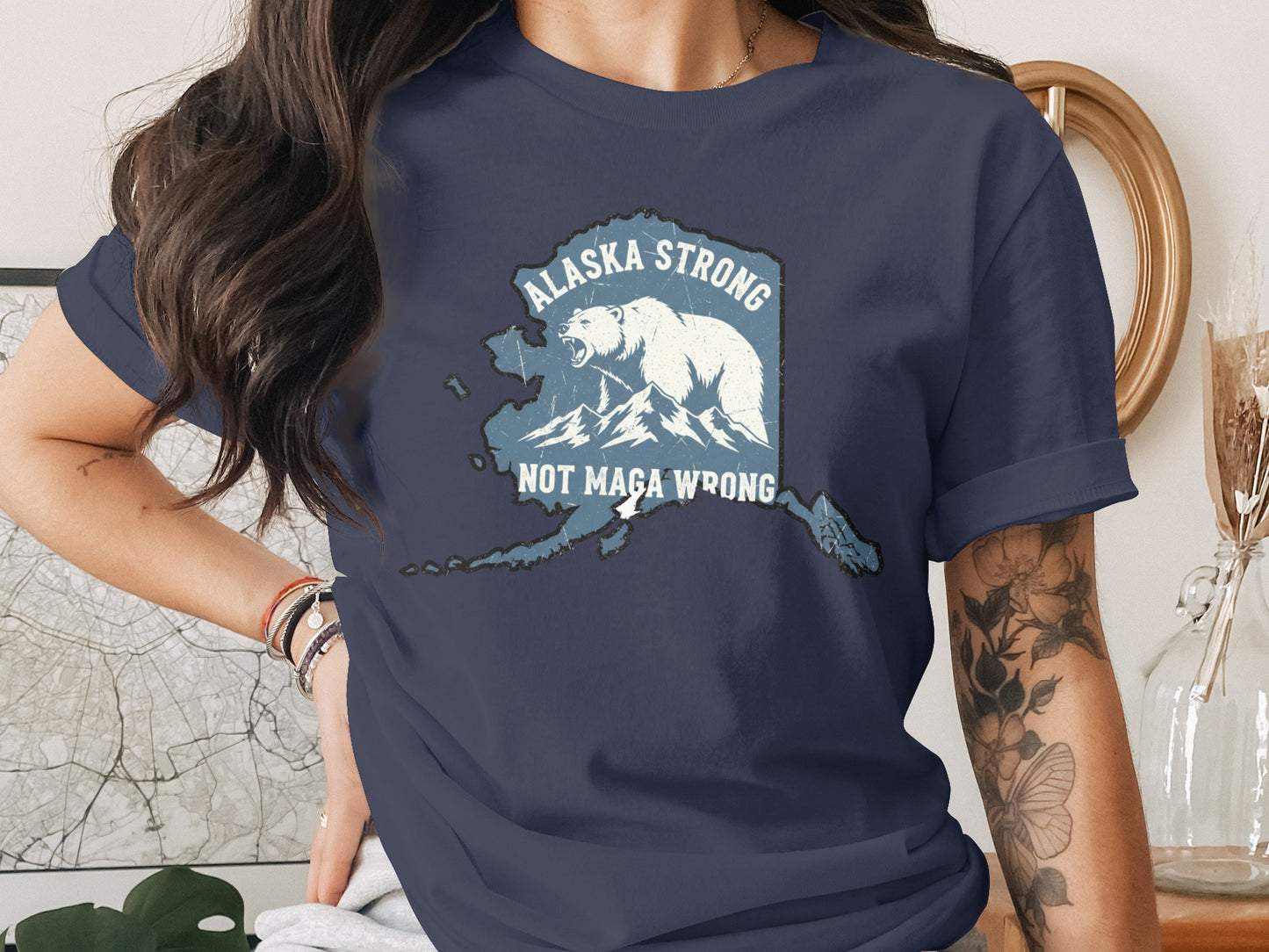 Alaska Strong Not Maga Wrong Graphic Tee product type