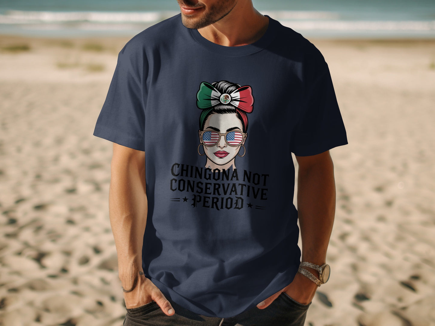 Chingona Not Conservative Period Graphic T-shirt Product