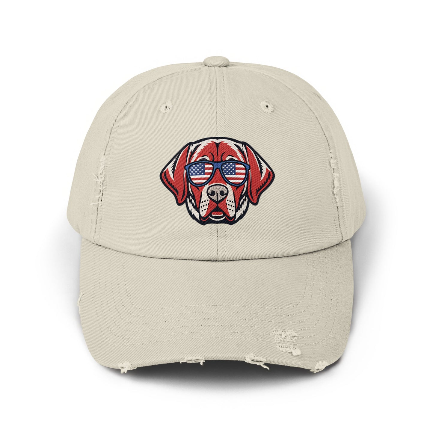 Patriotic Dog Wearing American Flag Shades Hat product