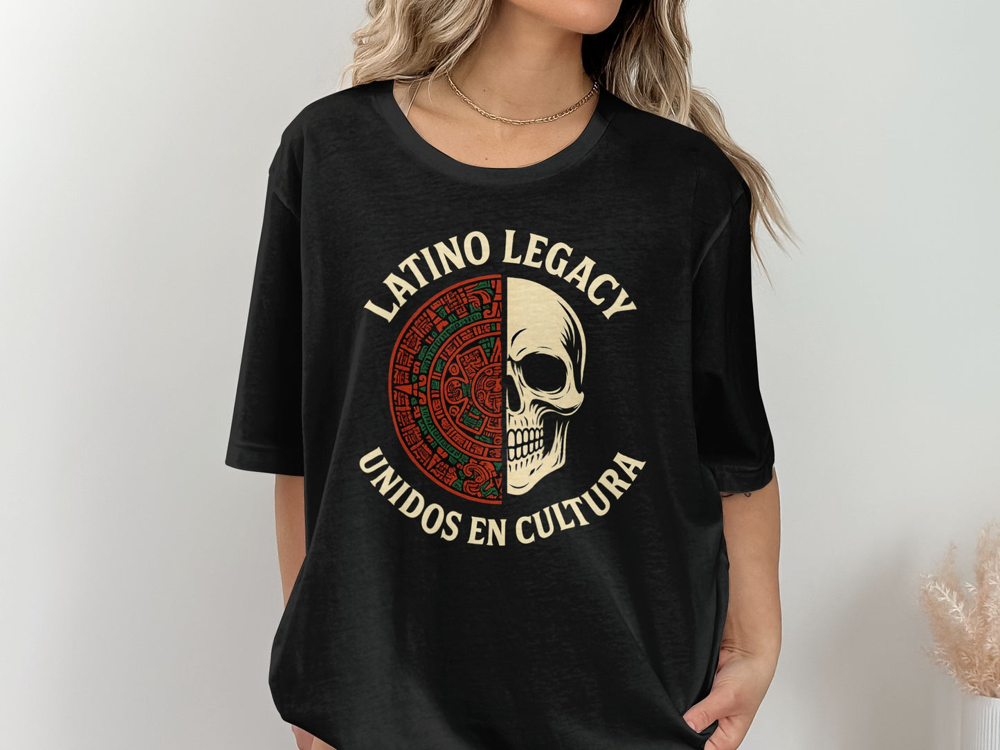 Latino Legacy Unidos en Cultura Skull Graphic product type