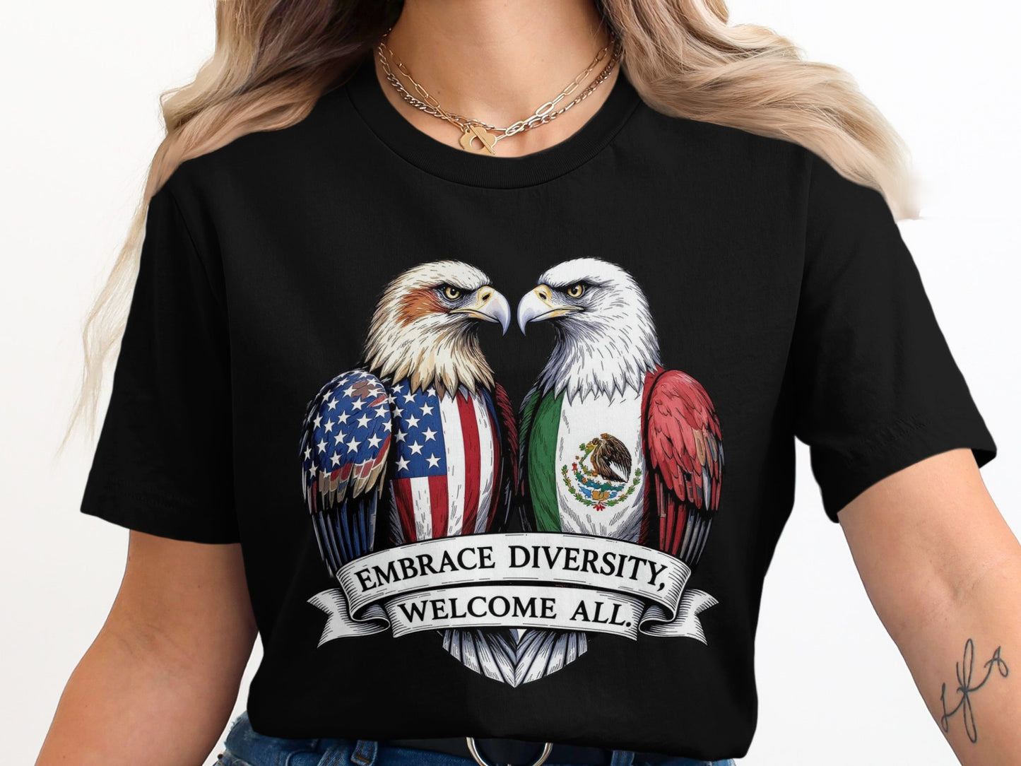 Embrace Diversity Welcome All Graphic T-Shirt product type