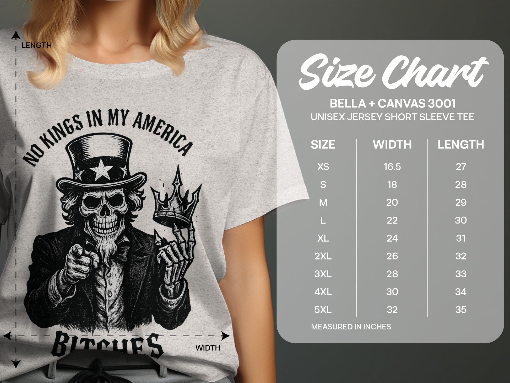 Uncle Sam Skull Graphic Short Sleeve T-Shirt product