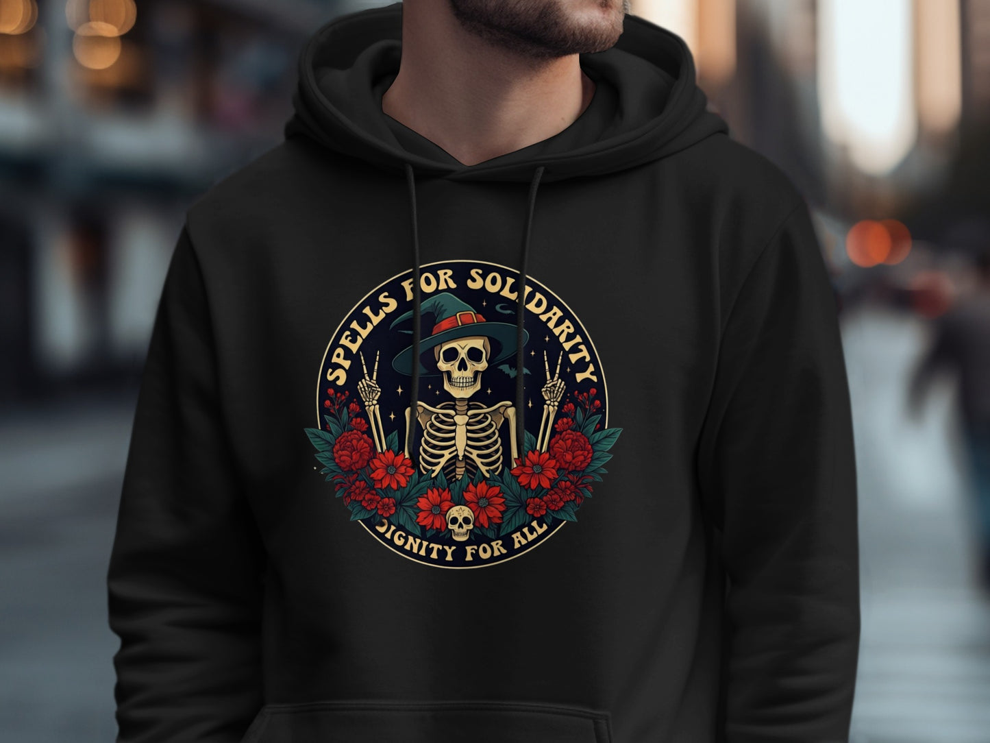 Spells for Solidarity Skeleton Artwork Hoodie product