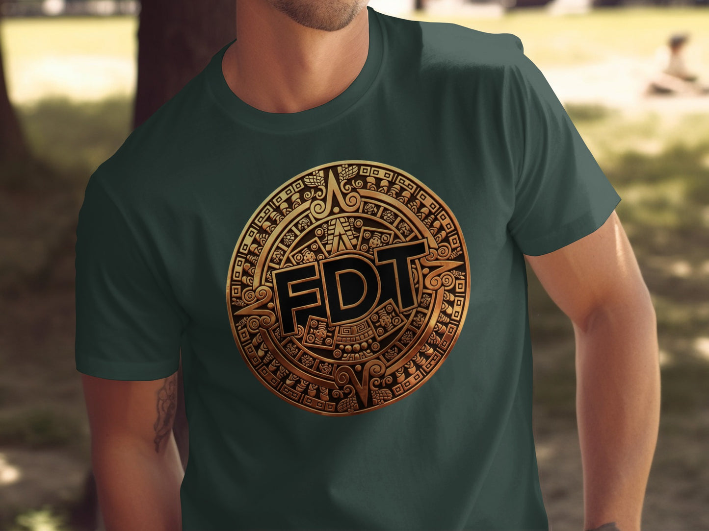Stylish FDT Aztec Graphic Print Design T-shirt product