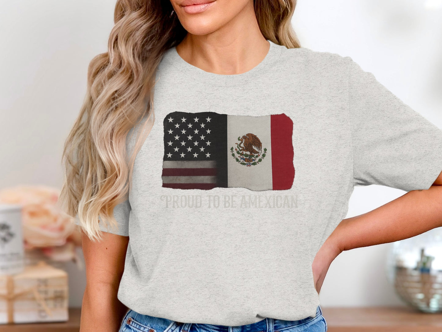 Proud to Be American Mexican Flag Graphic T-Shirt product type