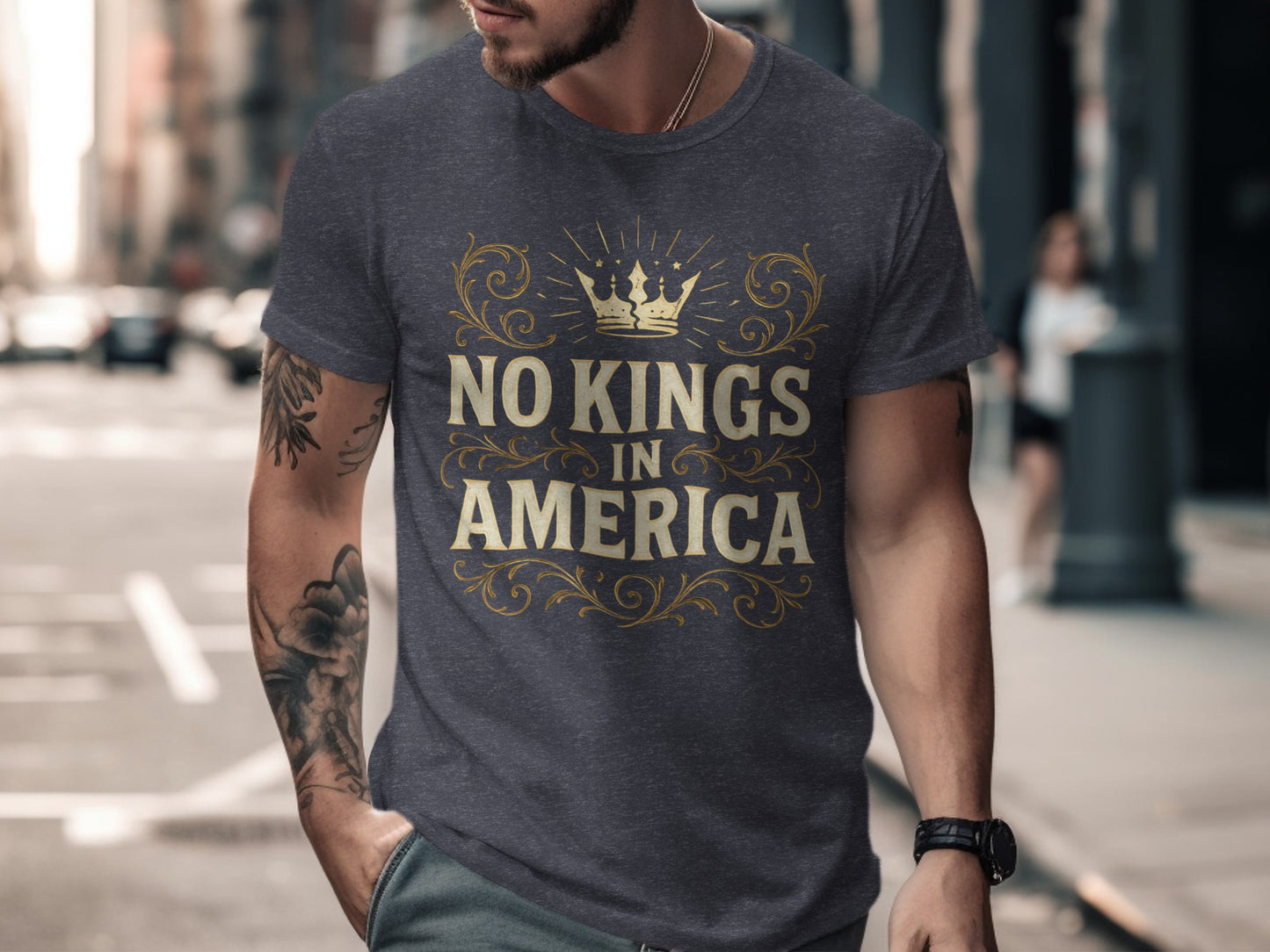 No Kings In America Graphic Tee Product Shirt
