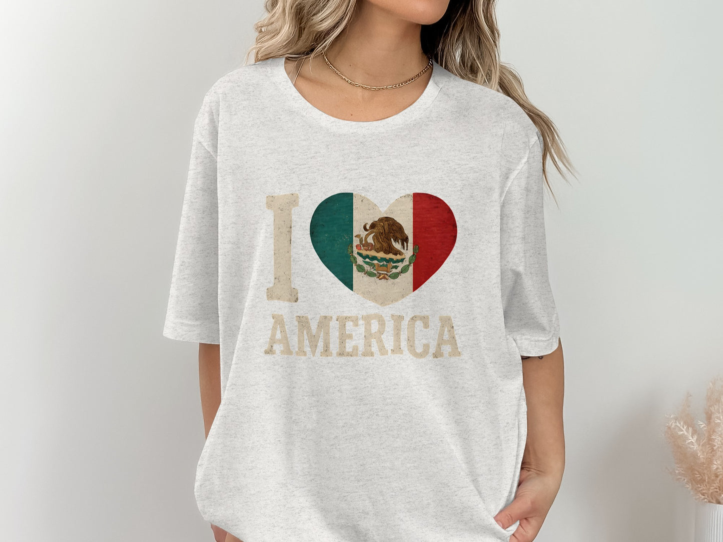 I Love America Text Heart Design Tee Shirt product type