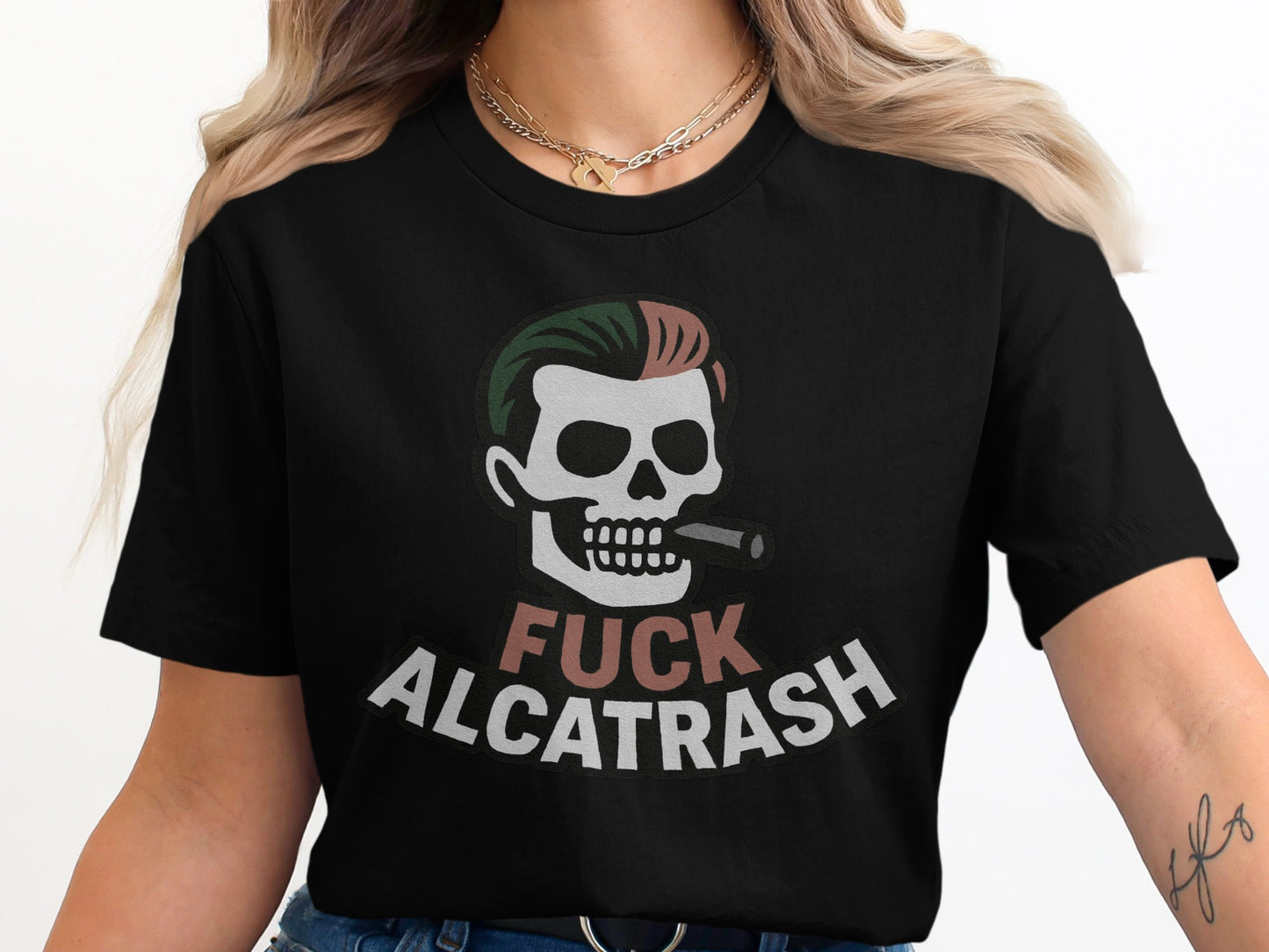 Graphic Design Skull Print Statement T-Shirt product type