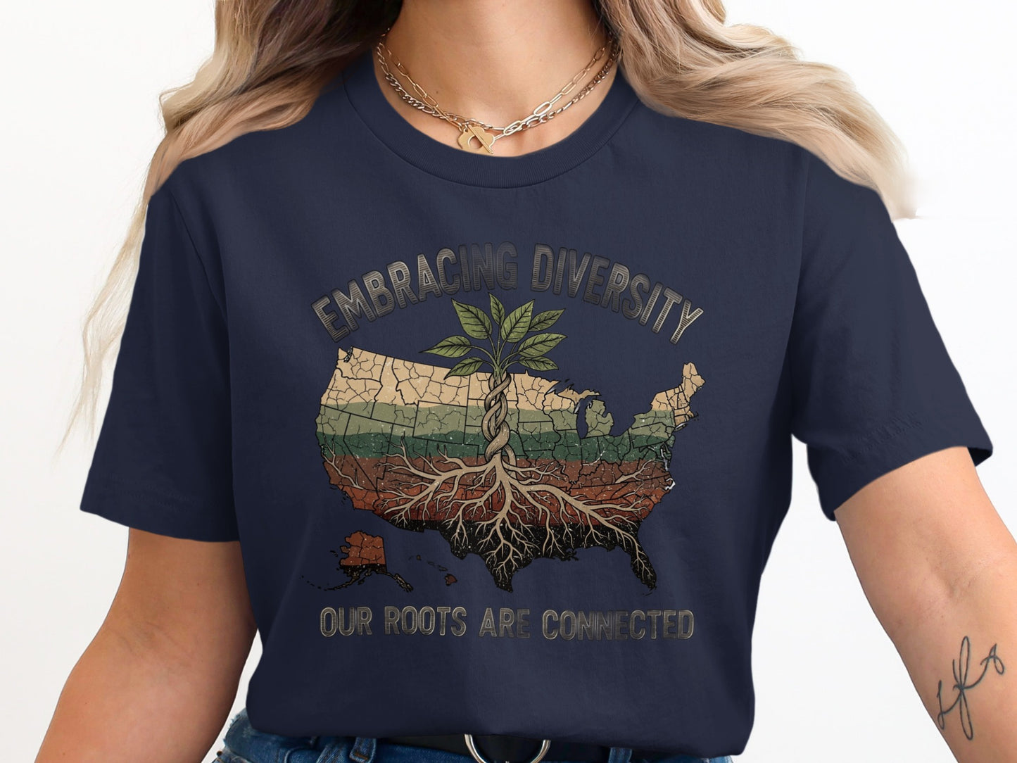 Embracing Diversity Our Roots are Connected T-shirt product