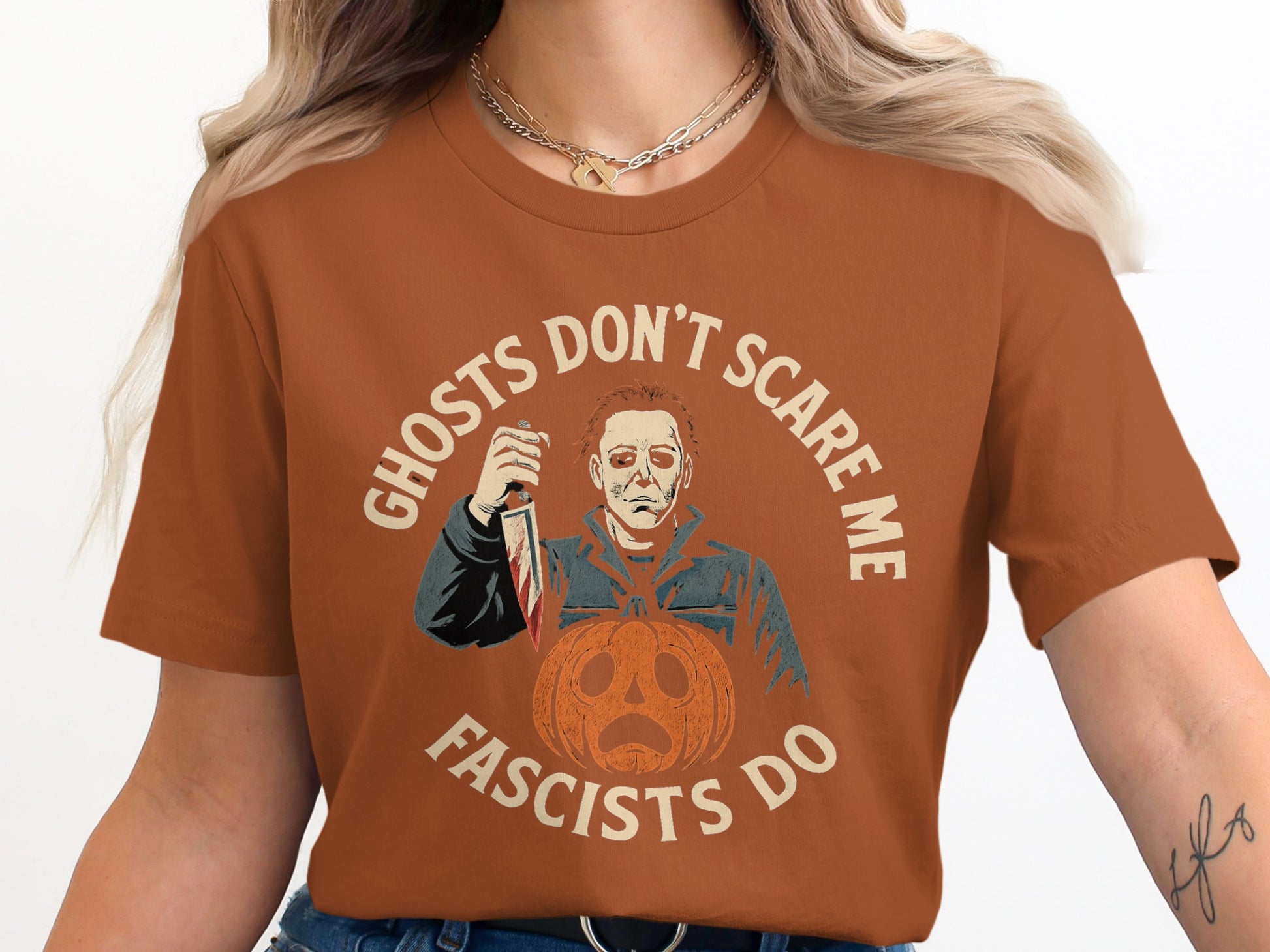 Ghosts Don't Scare Me Fascists Do Graphic Tee product