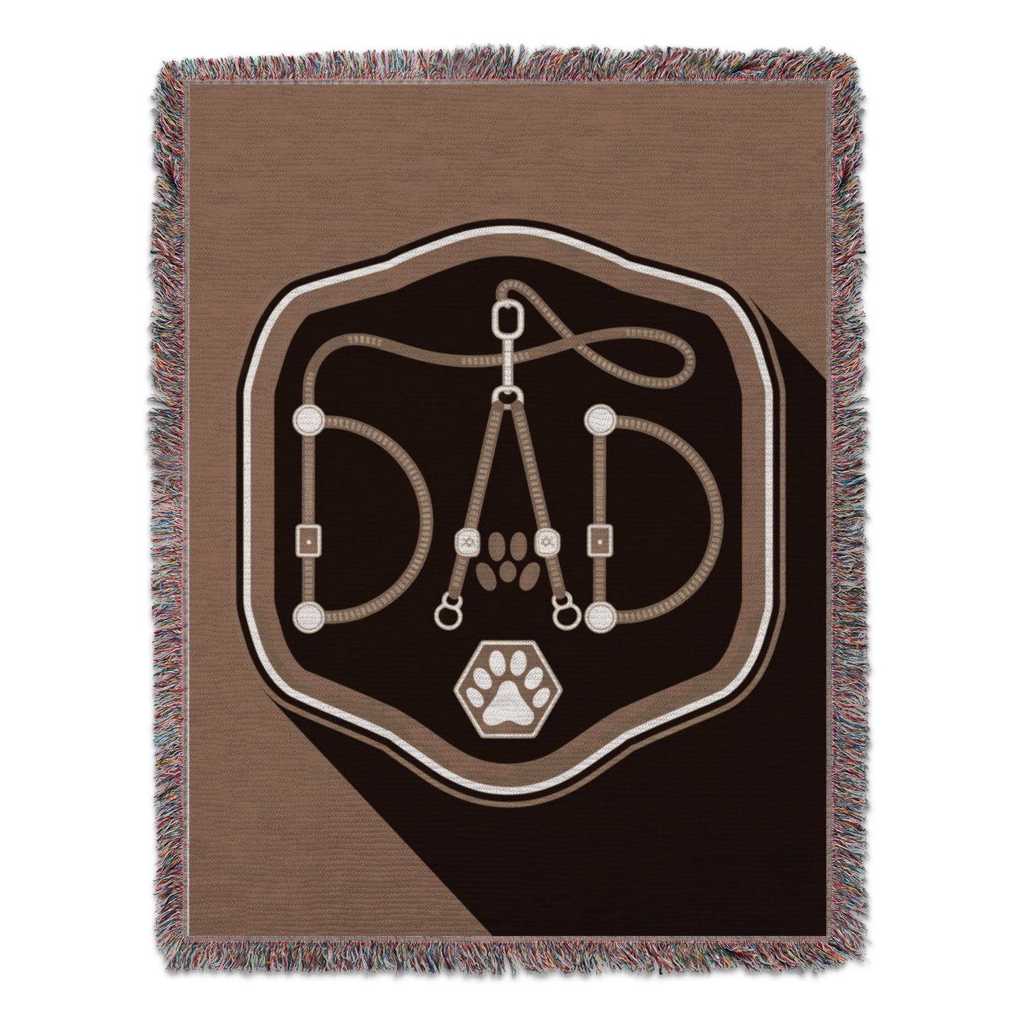 Dad Rope Design with Paw Print Blanket product