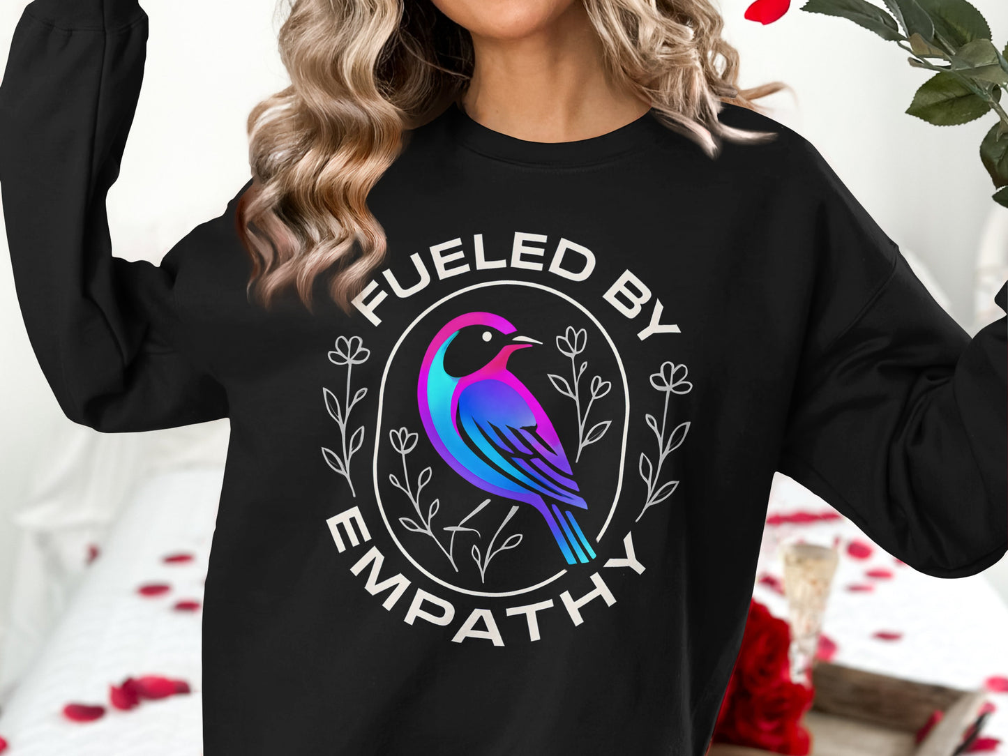 Fueled by Empathy Bird Graphic Sweatshirt Clothing product