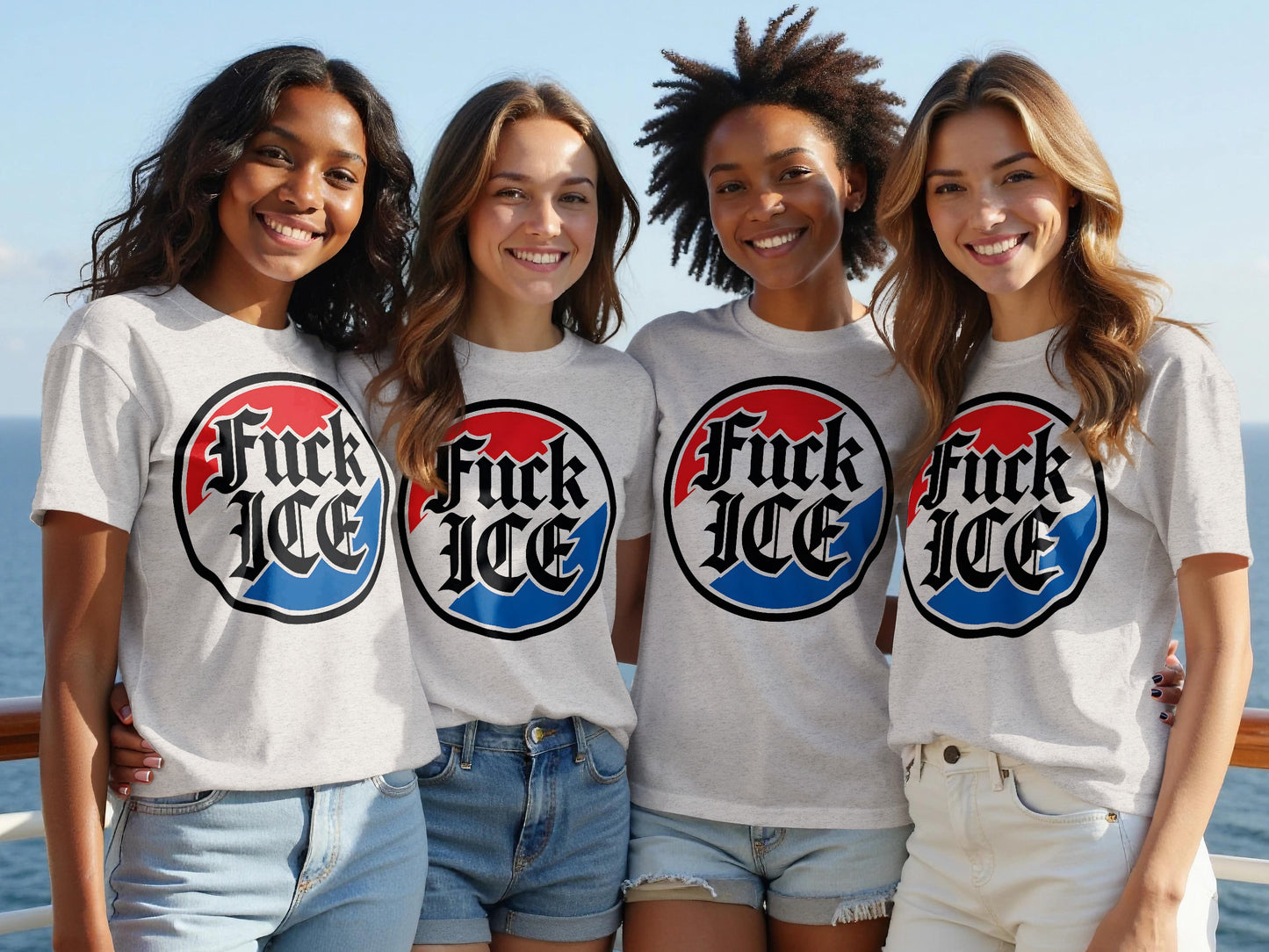 Bold Statement Anti-ICE Graphic Tee Shirt product