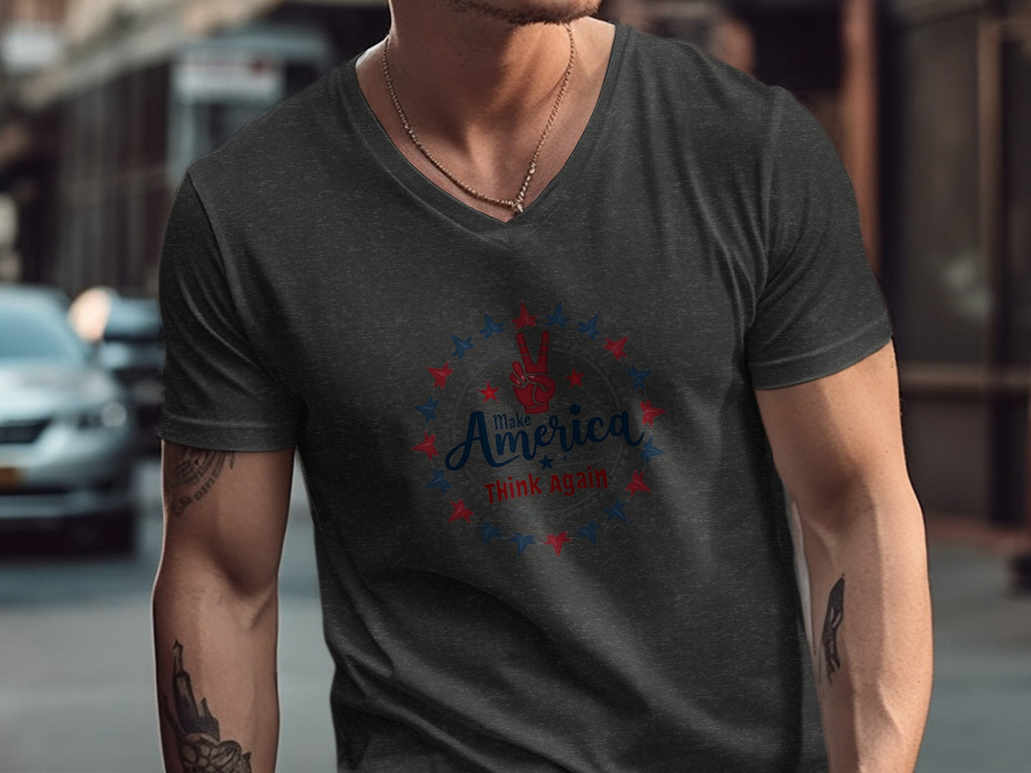 Make America Think Again Patriotic T-shirt product