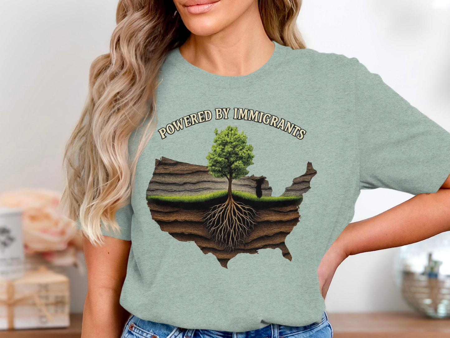 Powered By Immigrants Graphic T-shirt product type