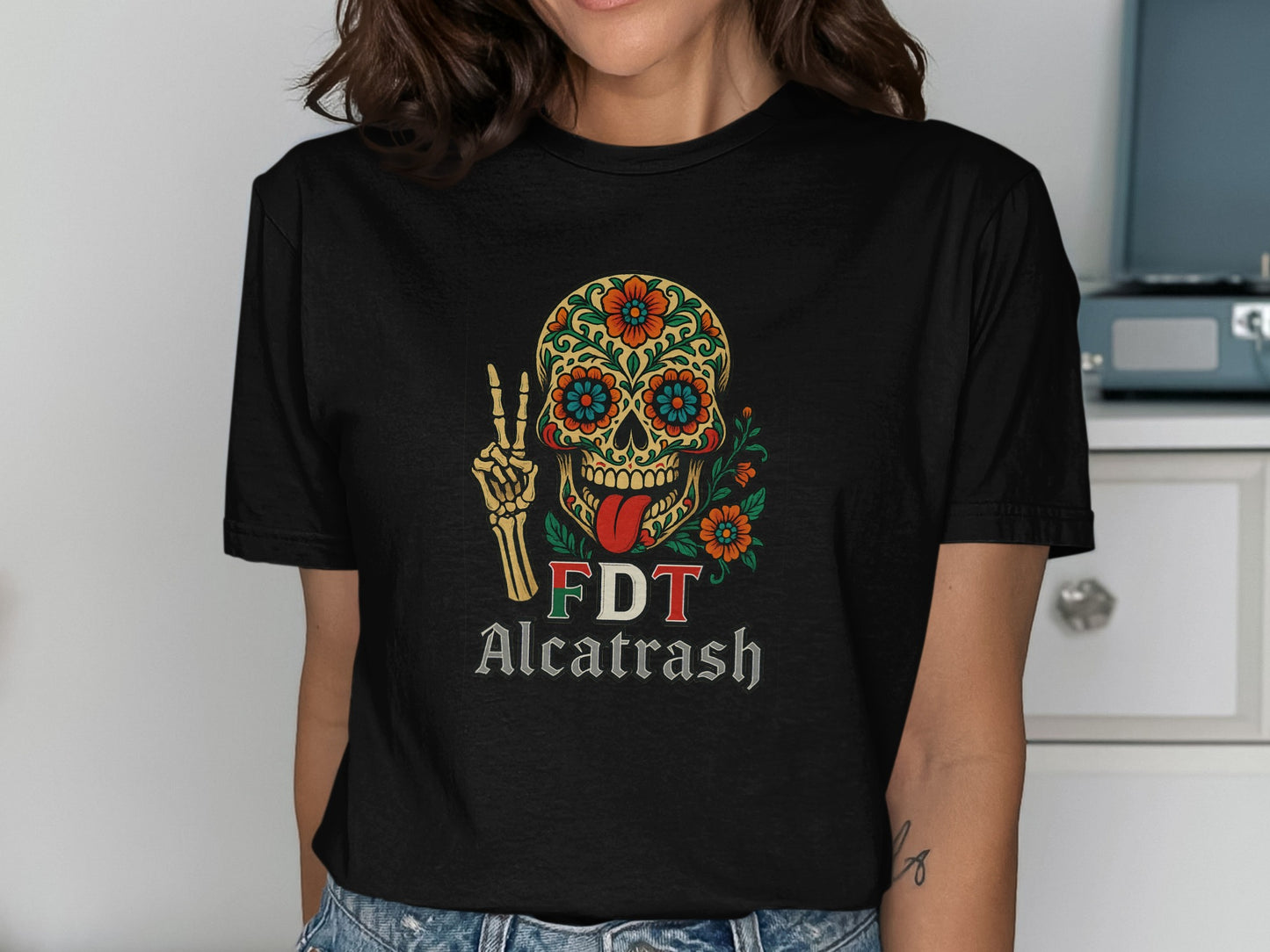 FDT Alcatrash Skull Design Black T-Shirt product
